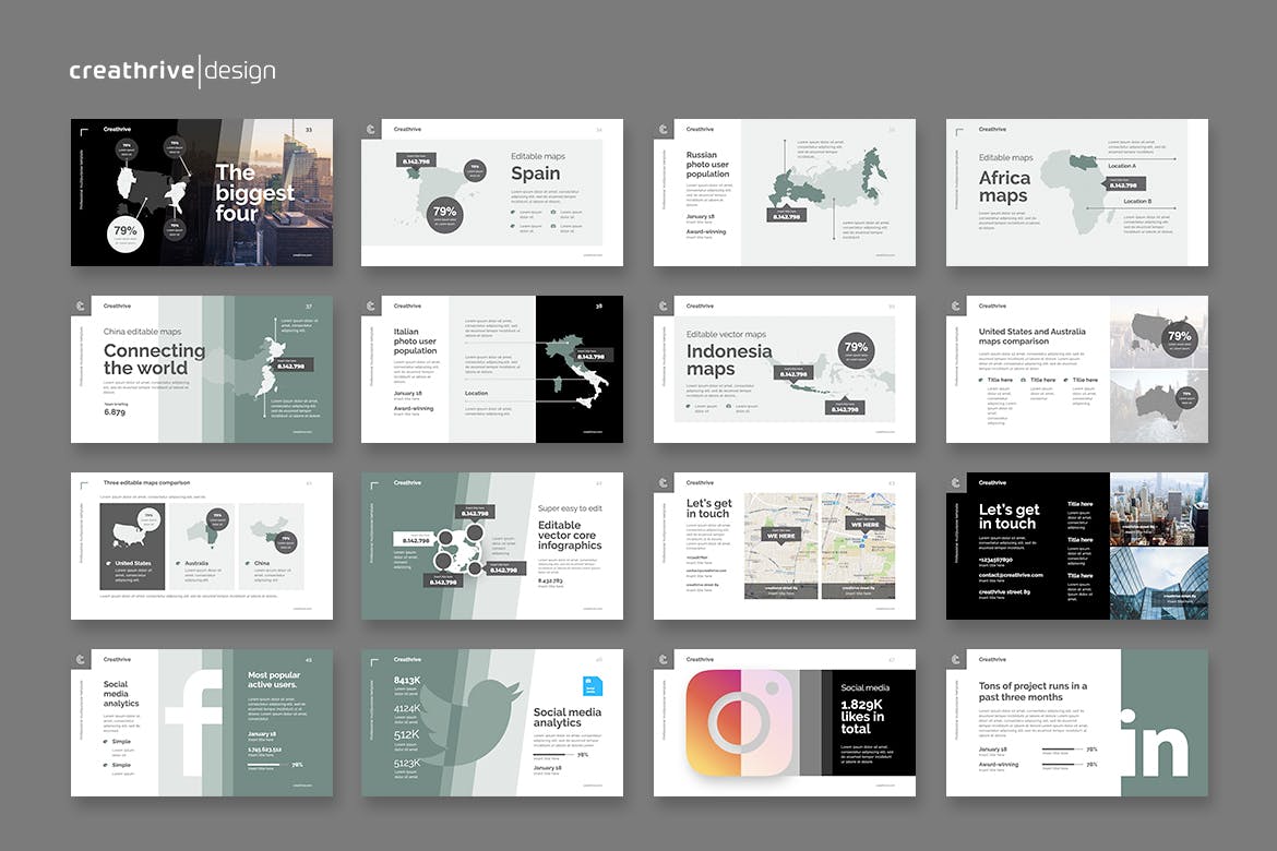 时尚的年度工作汇报PPT模板下载(PPTX)