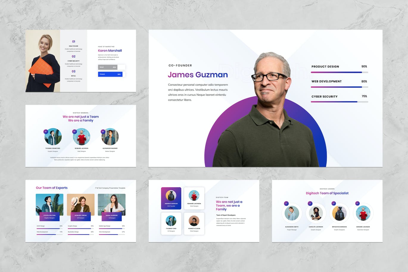 数字IT企业PPT模板下载 [PPTX]