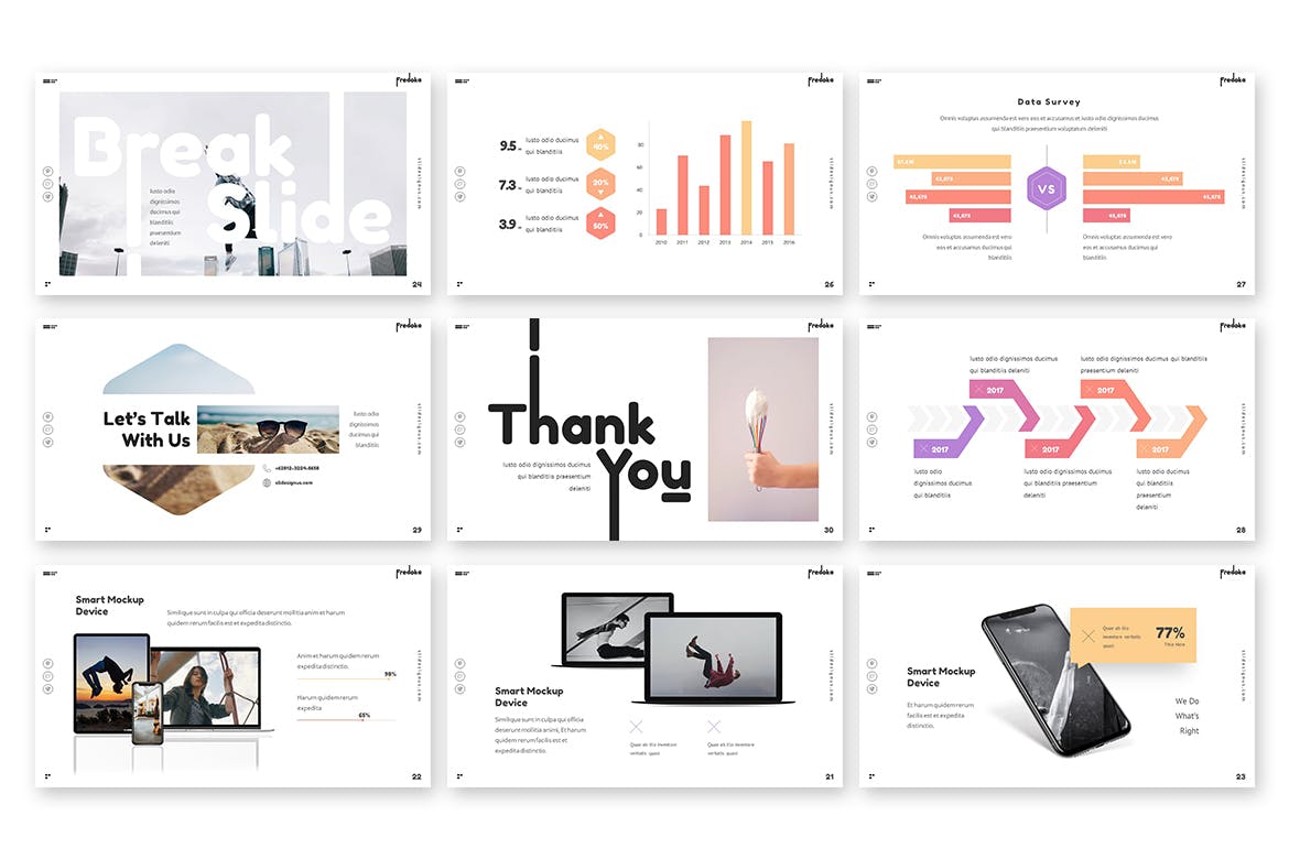 个性青春时尚简约大数据多用途powerpoint幻灯片演示模板（pptx）