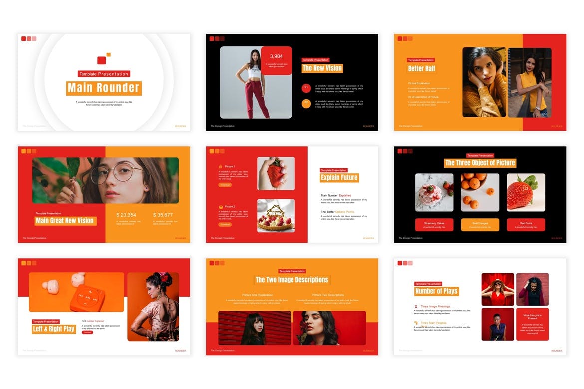 时尚醒目配色的高品质多用途大数据powerpoint幻灯片演示模板（pptx）