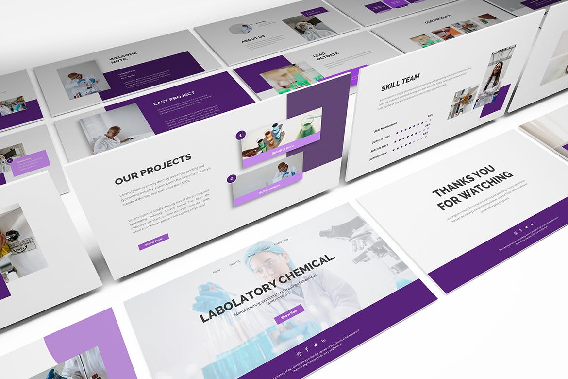 化学实验相关的PPT模板下载(PPTX)