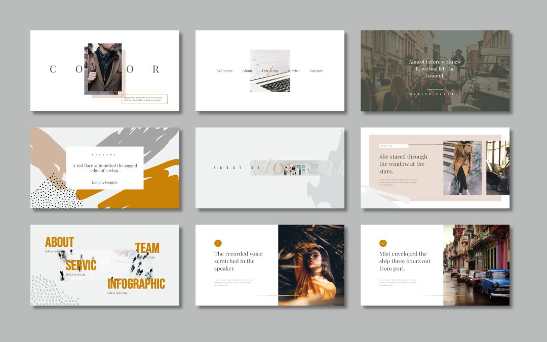 时尚创意工作汇报PPT模板 .pptx