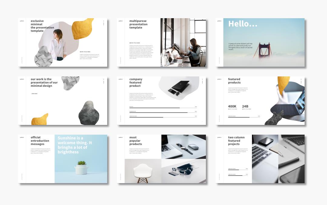 时尚创意工作汇报PPT模板 .pptx