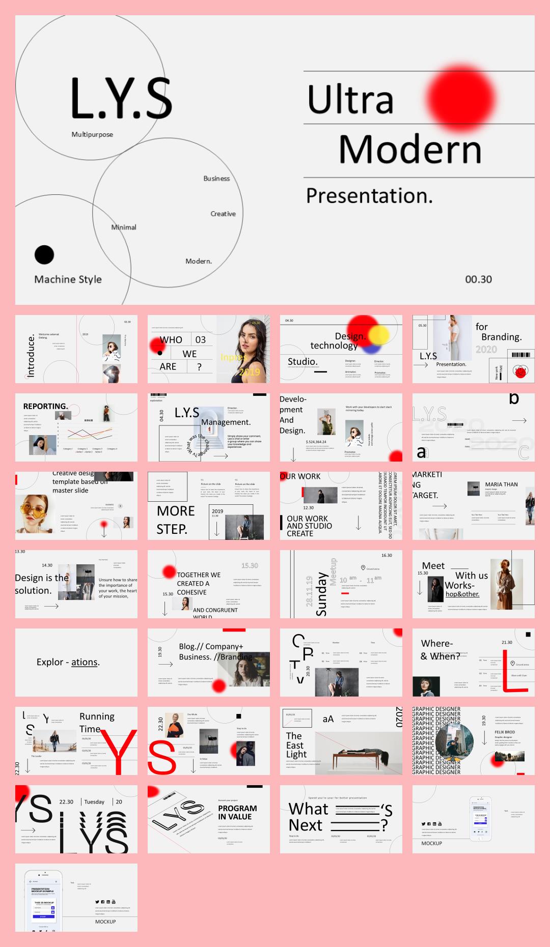 时尚创意工作汇报PPT模板 .pptx