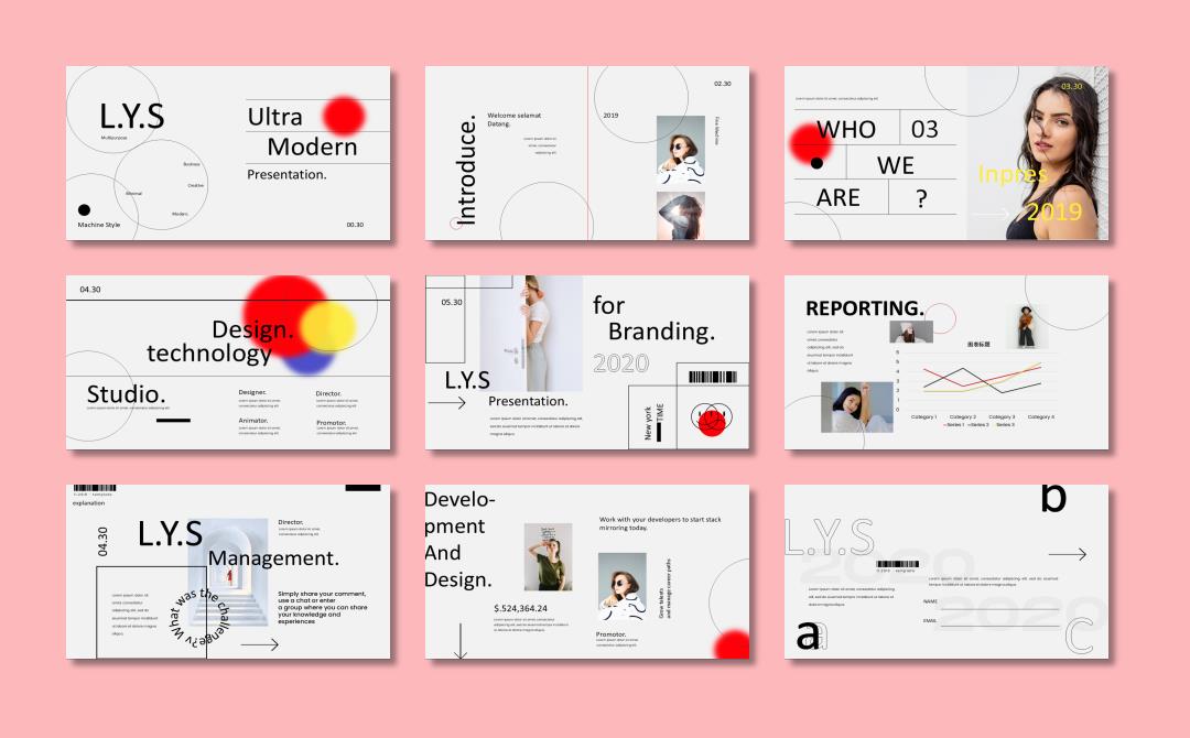 时尚创意工作汇报PPT模板 .pptx