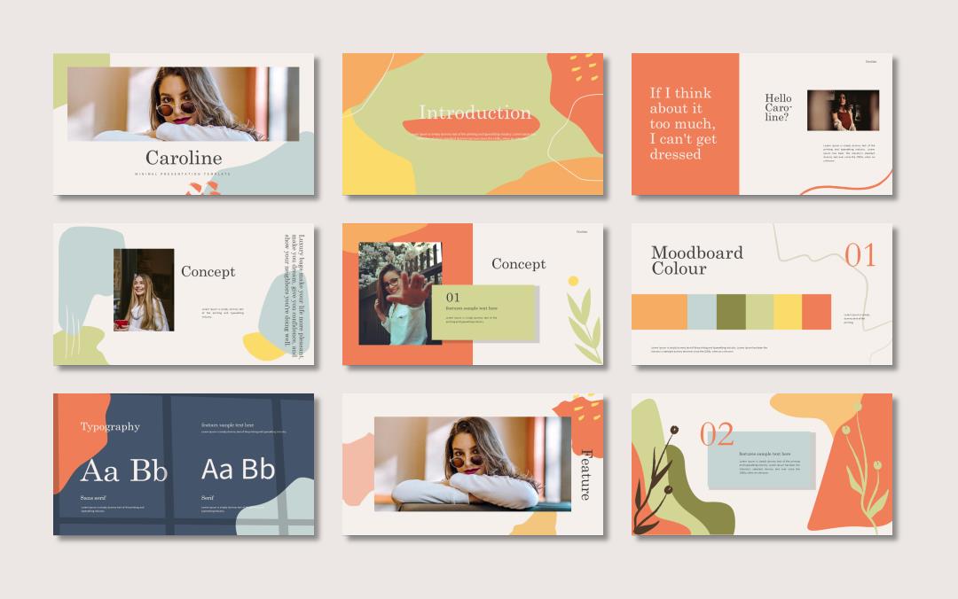 时尚创意工作汇报PPT模板 .pptx