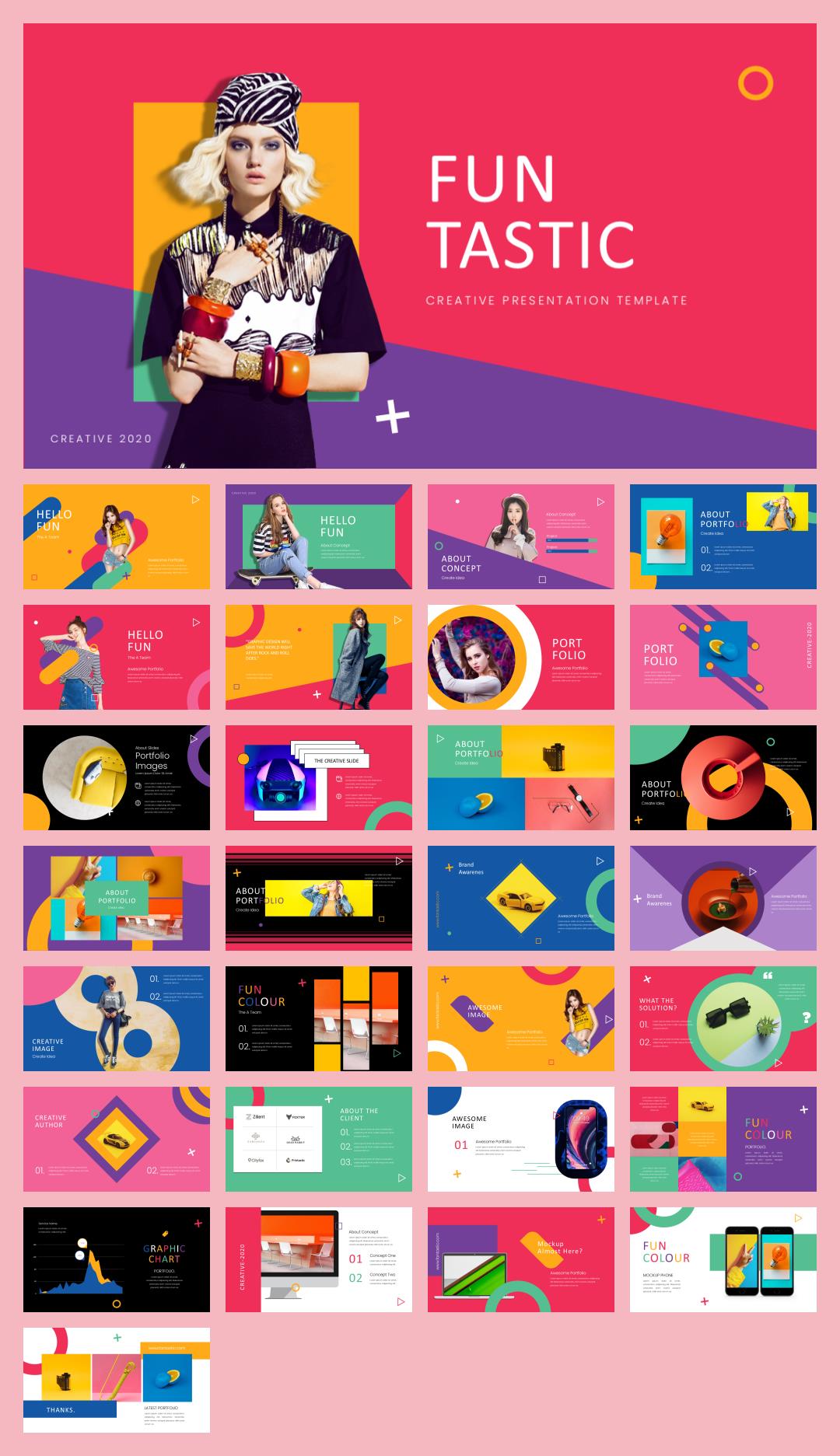 时尚创意工作汇报PPT模板 .pptx