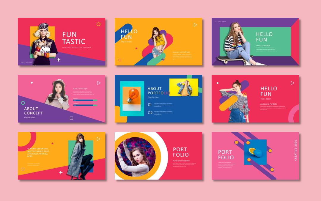 时尚创意工作汇报PPT模板 .pptx