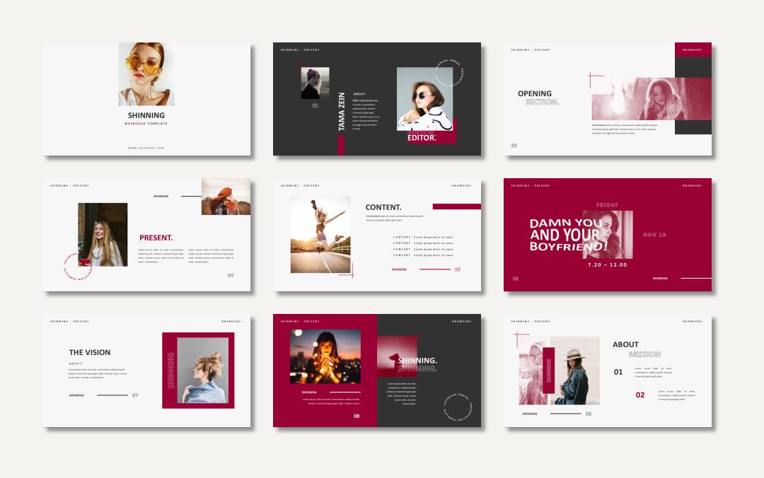 时尚创意工作汇报PPT模板 .pptx