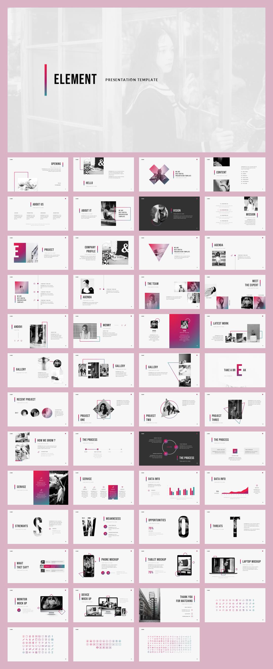 时尚创意工作汇报PPT模板 .pptx