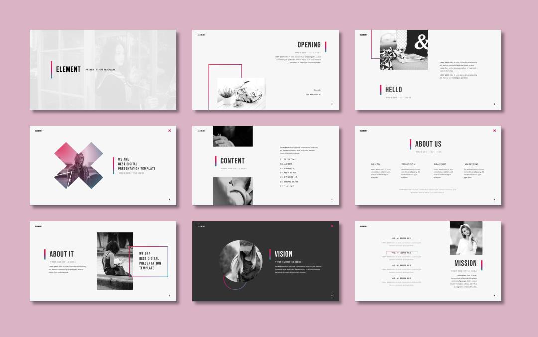 时尚创意工作汇报PPT模板 .pptx