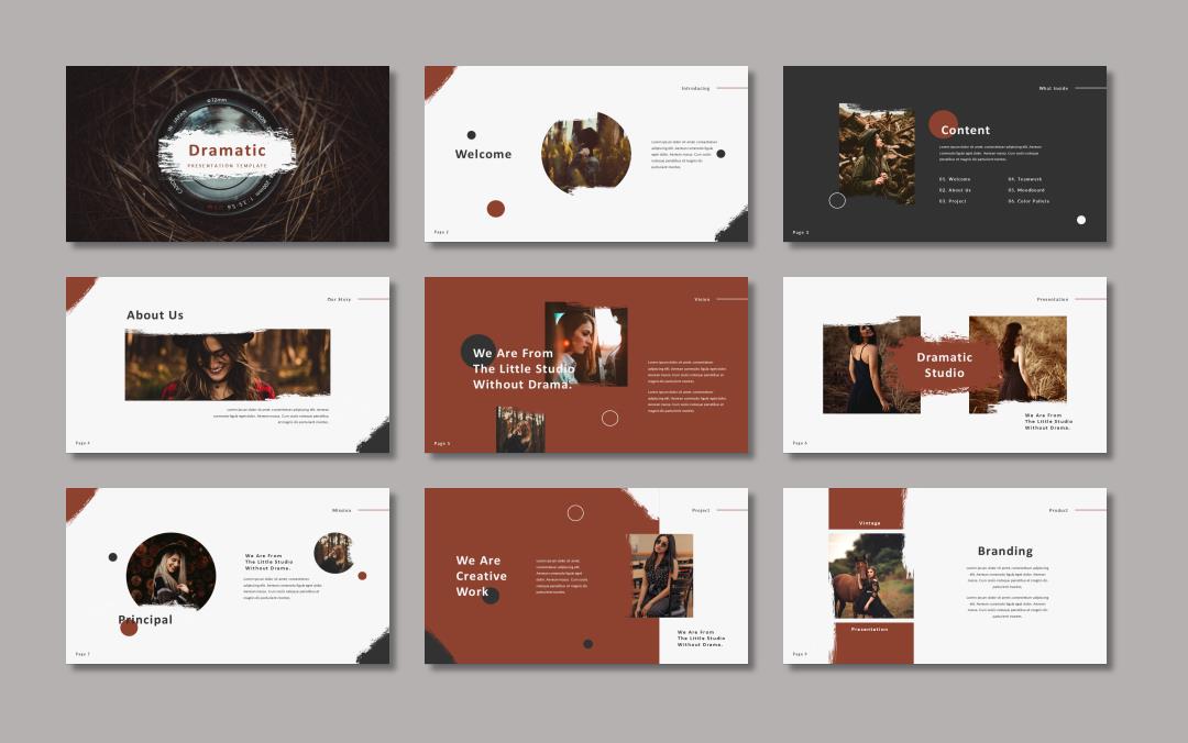 时尚创意工作汇报PPT模板 .pptx