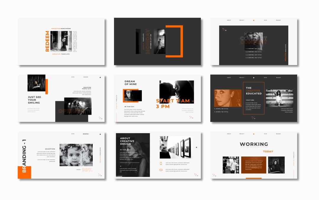 时尚创意工作汇报PPT模板 .pptx