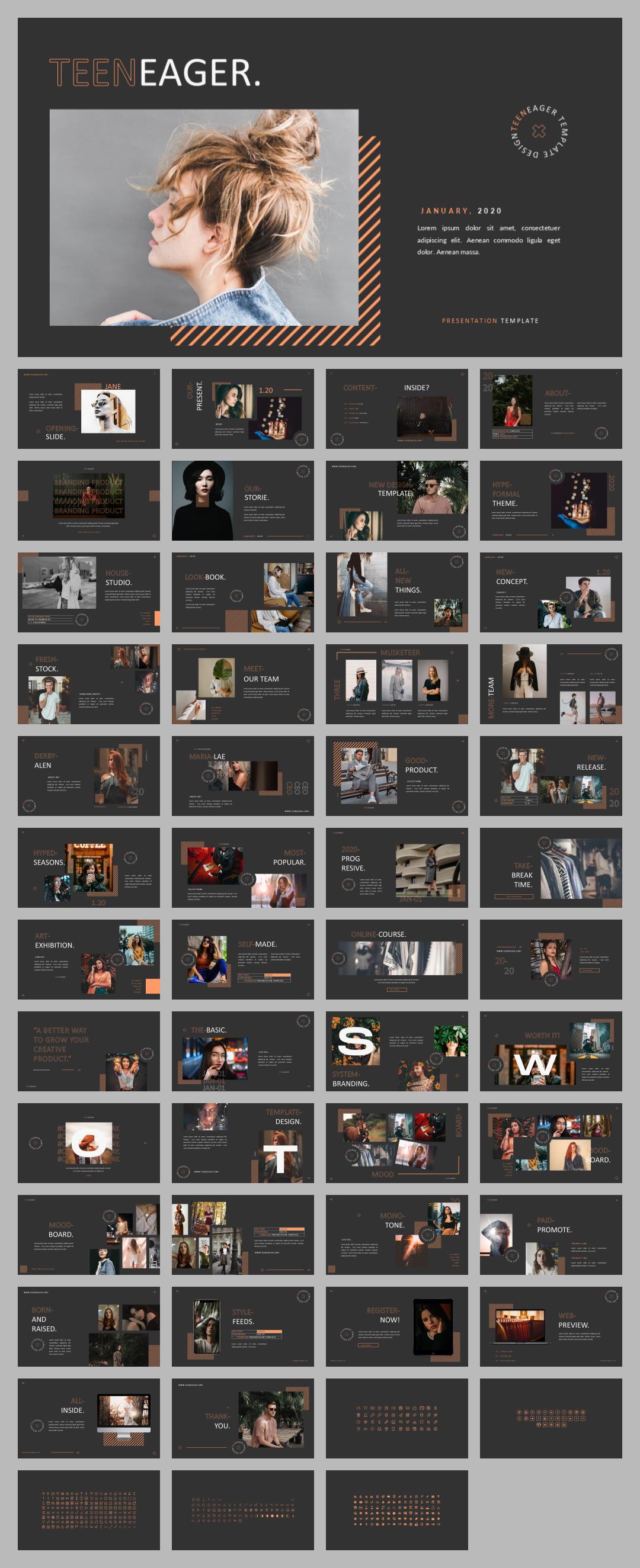 时尚创意工作汇报PPT模板 .pptx