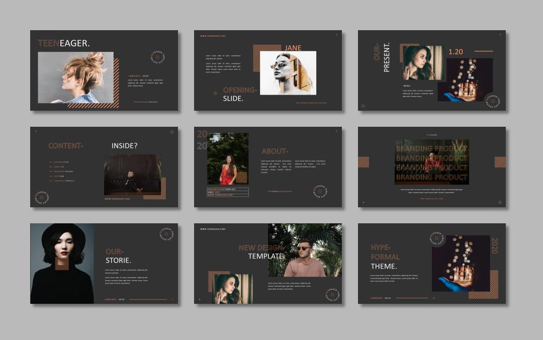 时尚创意工作汇报PPT模板 .pptx