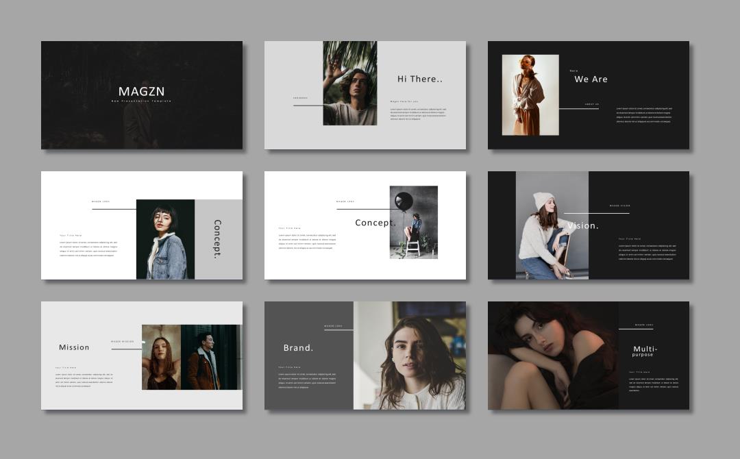 时尚创意工作汇报PPT模板 .pptx