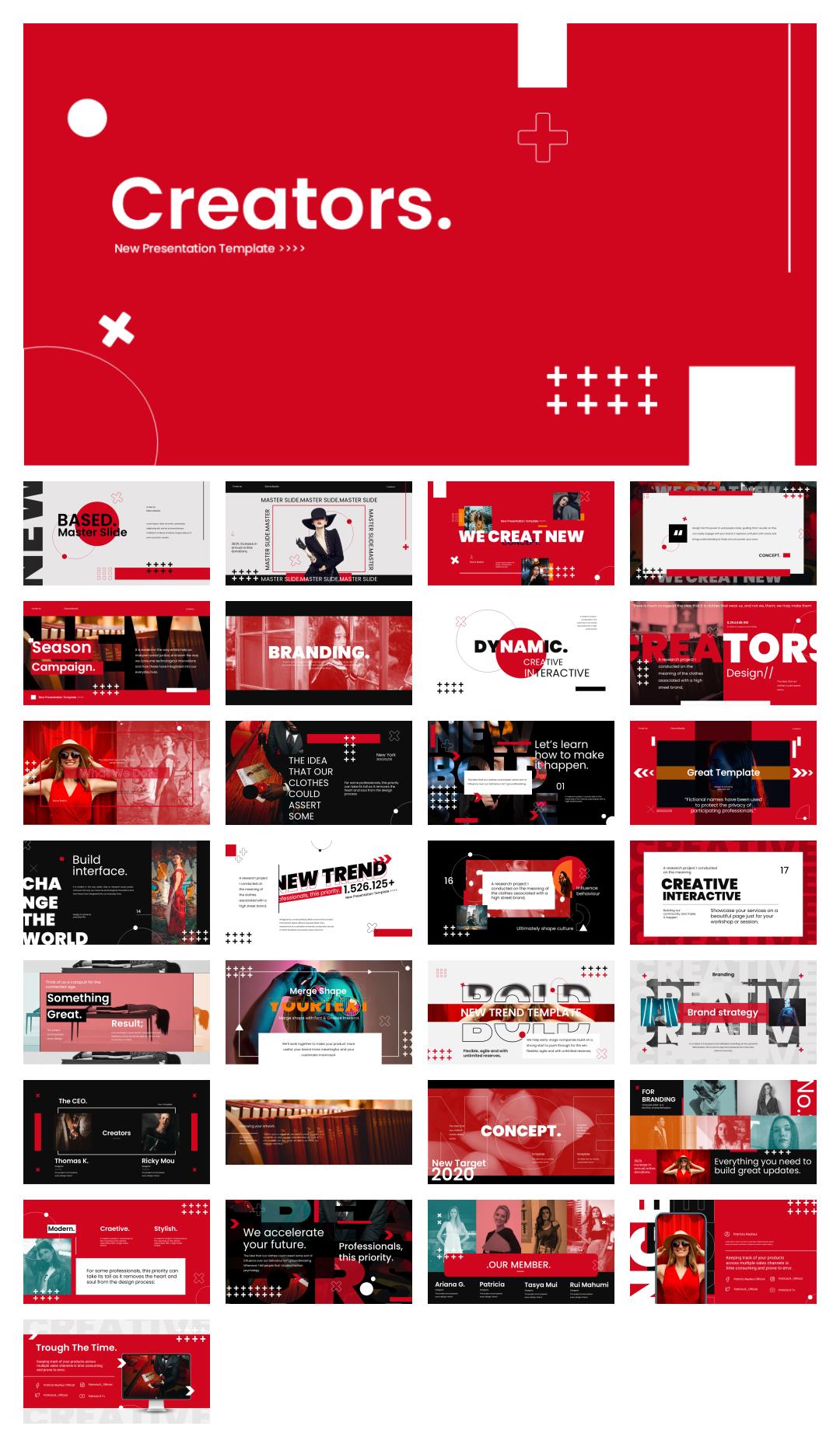 时尚创意工作汇报PPT模板 .pptx