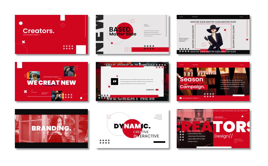 时尚创意工作汇报PPT模板 .pptx