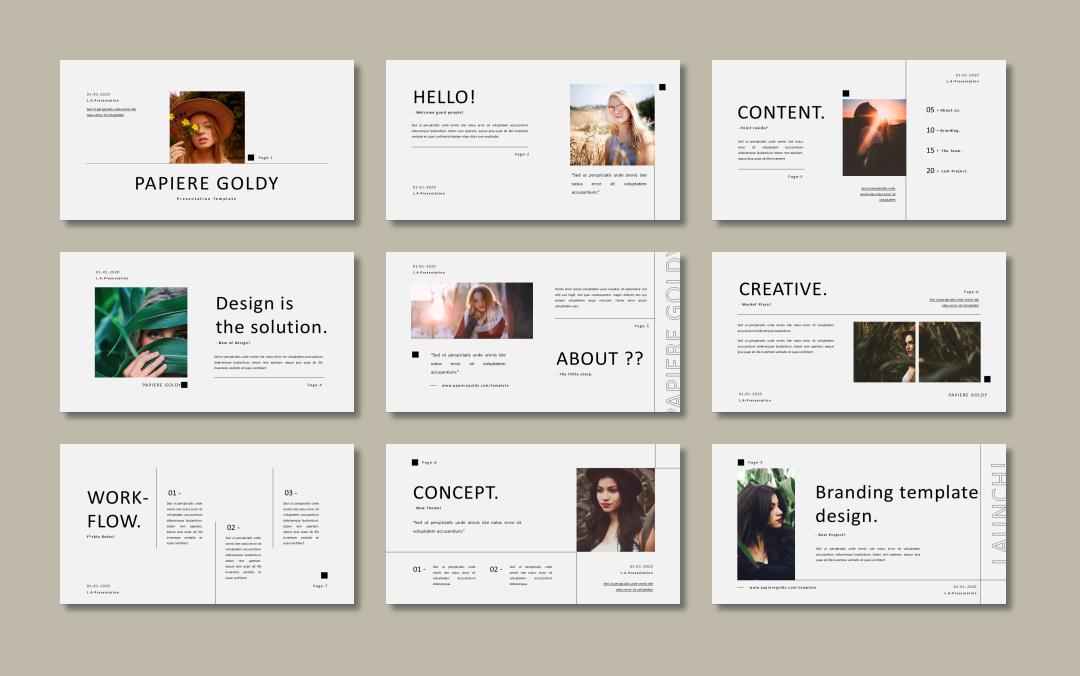 时尚创意工作汇报PPT模板 .pptx