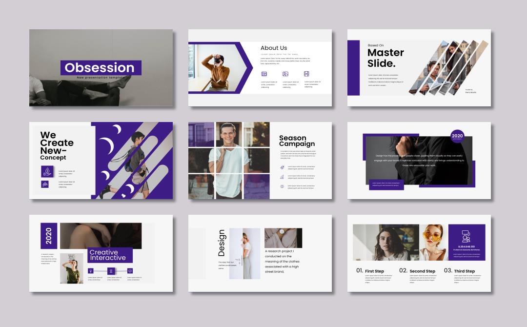 时尚创意工作汇报PPT模板 .pptx