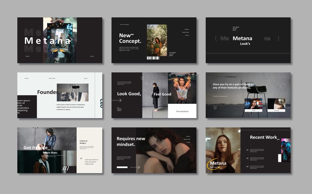 时尚创意工作汇报PPT模板 .pptx