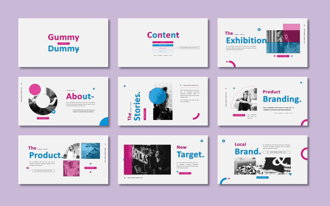 时尚创意工作汇报PPT模板 .pptx