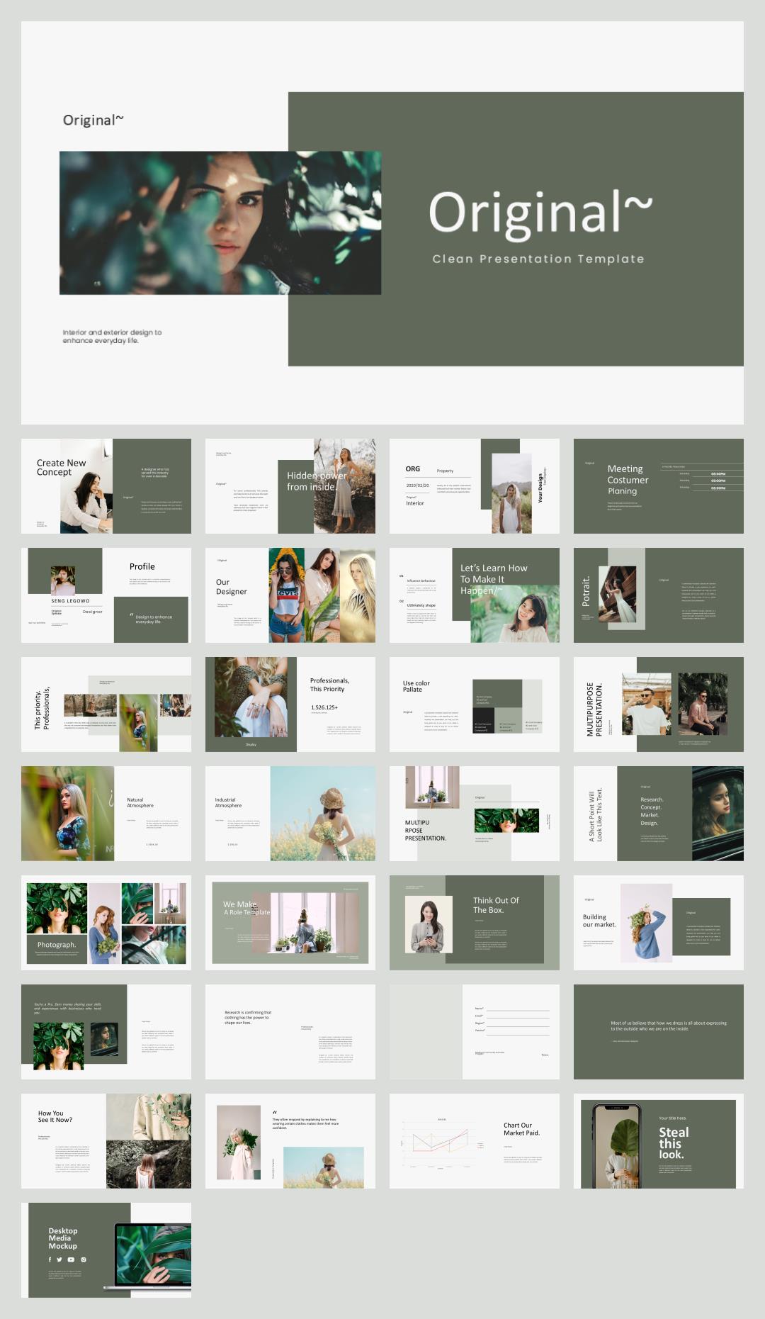 时尚创意工作汇报PPT模板 .pptx