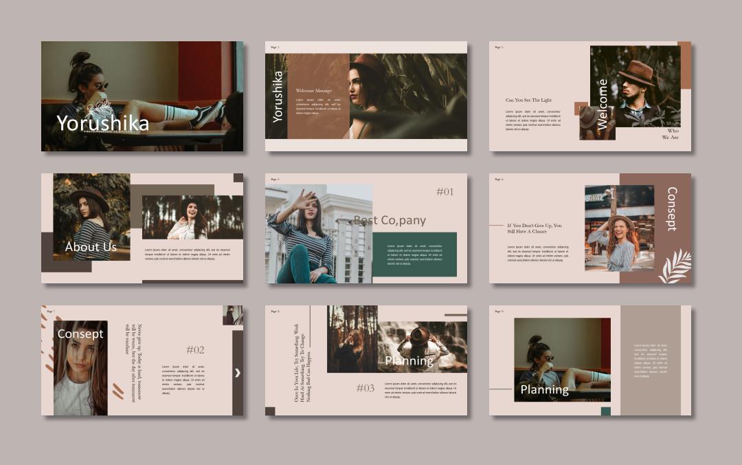 时尚创意工作汇报PPT模板 .pptx