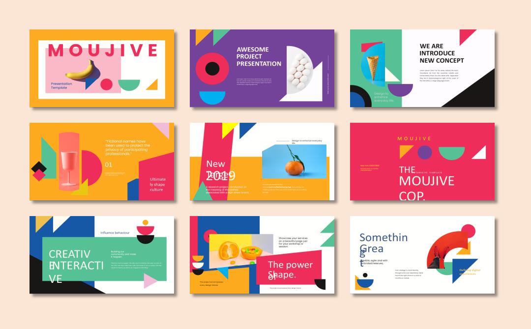 时尚创意工作汇报PPT模板 .pptx