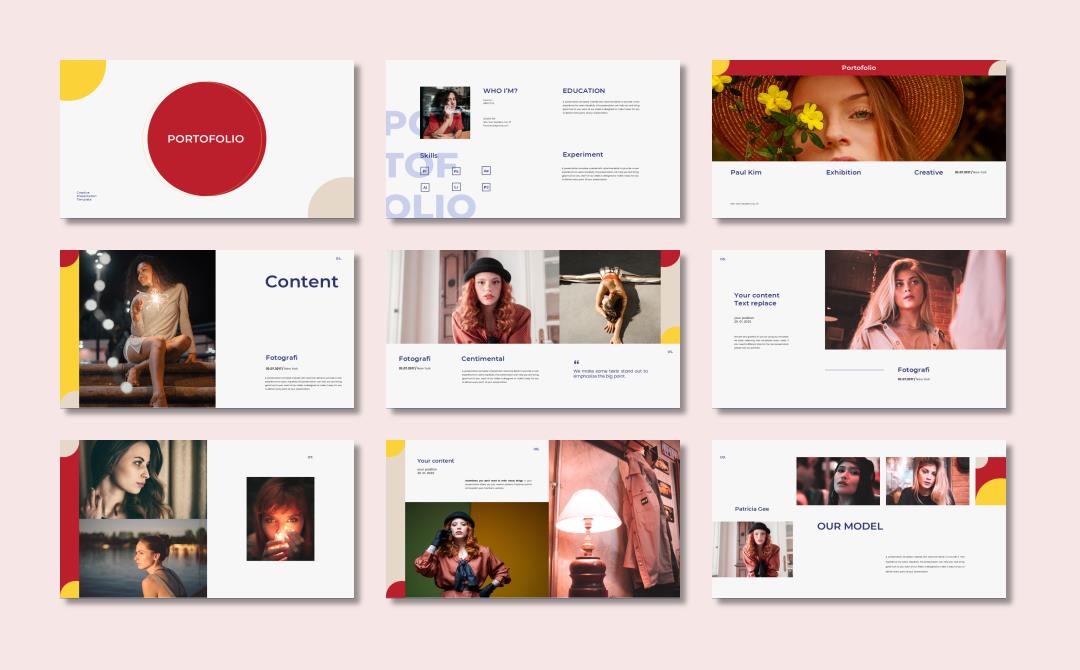 时尚创意工作汇报PPT模板 .pptx