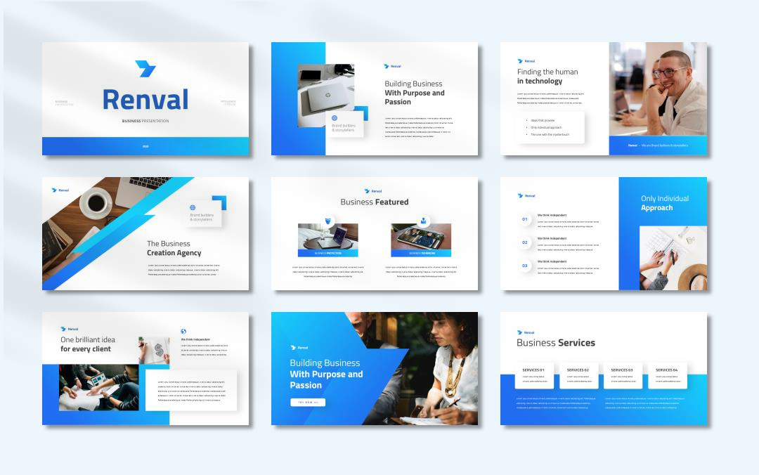 商务汇报工作汇报PPT模板RENVAL.pptx