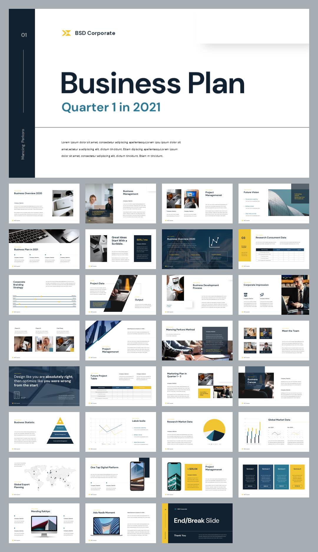 商务汇报工作汇报PPT模板BSD PLAN.pptx