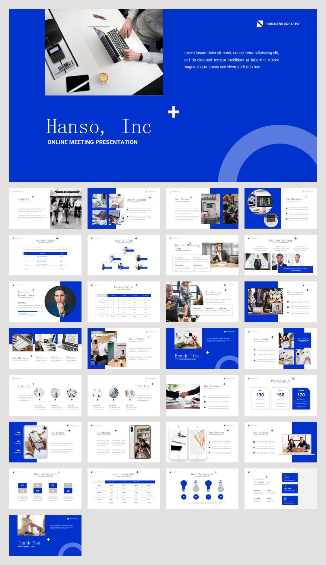 蓝色商务工作汇报PPT模版.pptx