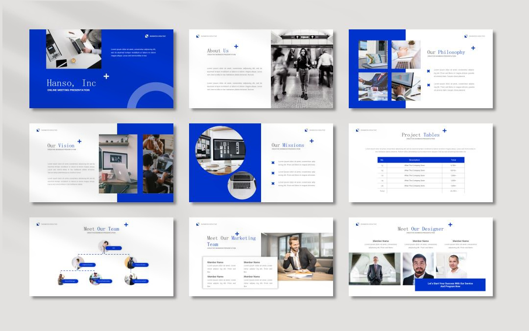 蓝色商务工作汇报PPT模版.pptx