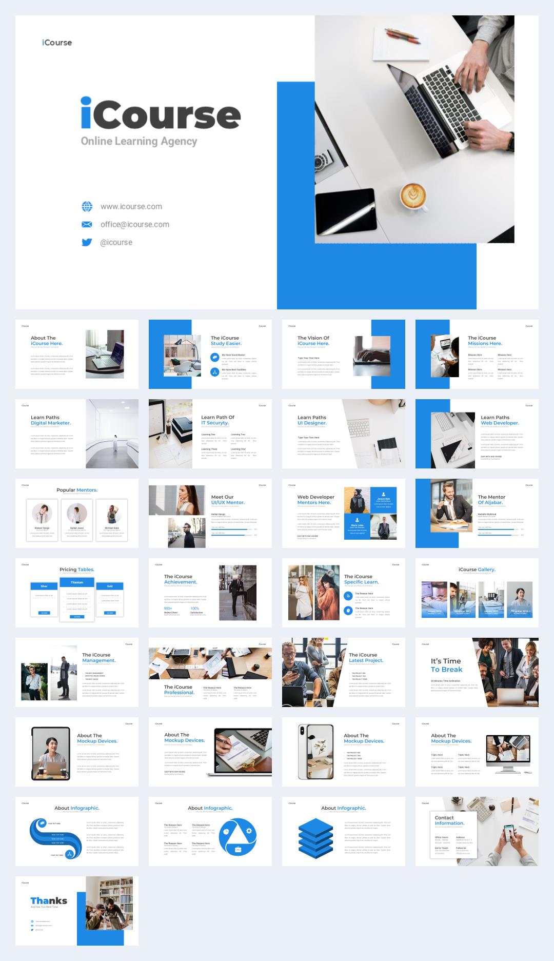 蓝色简约商务工作汇报PPT模版.pptx