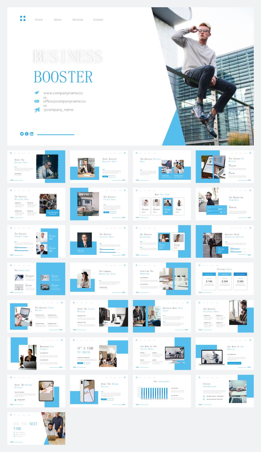 蓝白撞色商务工作汇报PPT模版.pptx