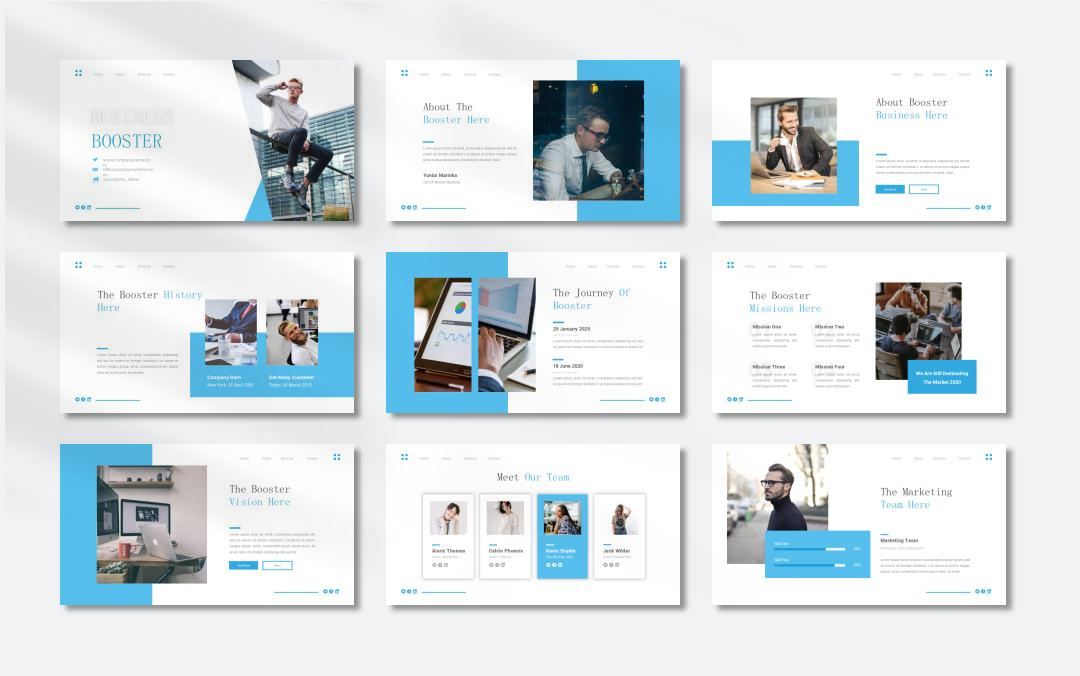 蓝白撞色商务工作汇报PPT模版.pptx