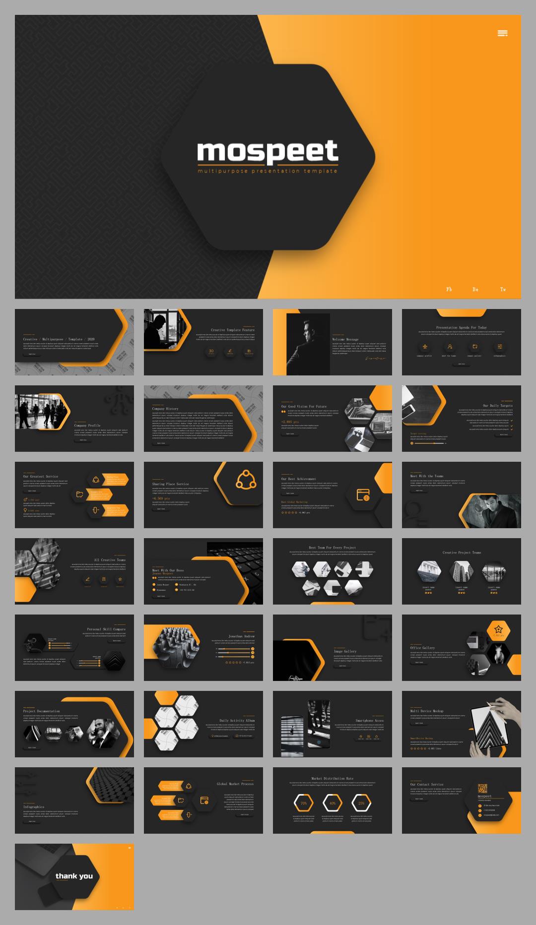 黑橙商务工作汇报PPT模版.pptx