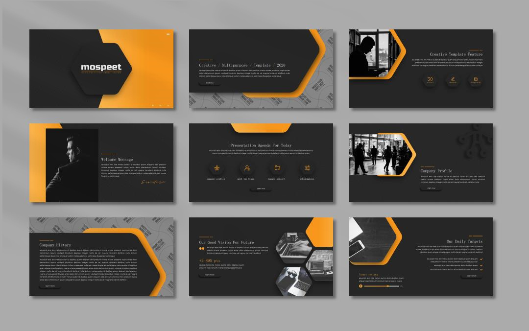 黑橙商务工作汇报PPT模版.pptx