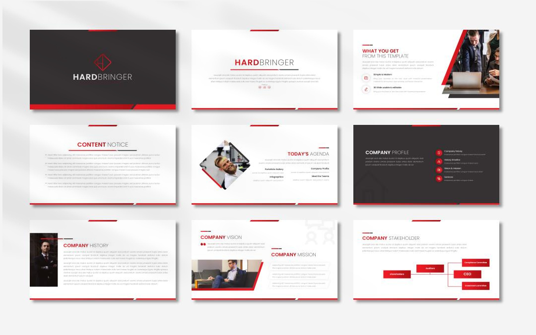 红黑商务工作汇报PPT模版.pptx