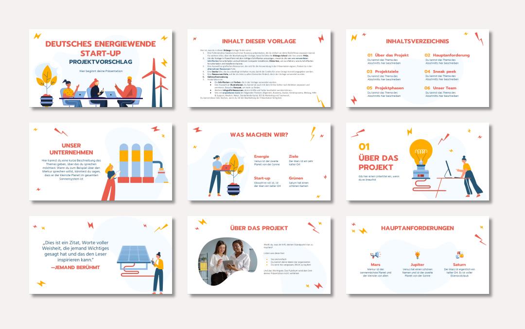 简约风格卡通设计PPT模板