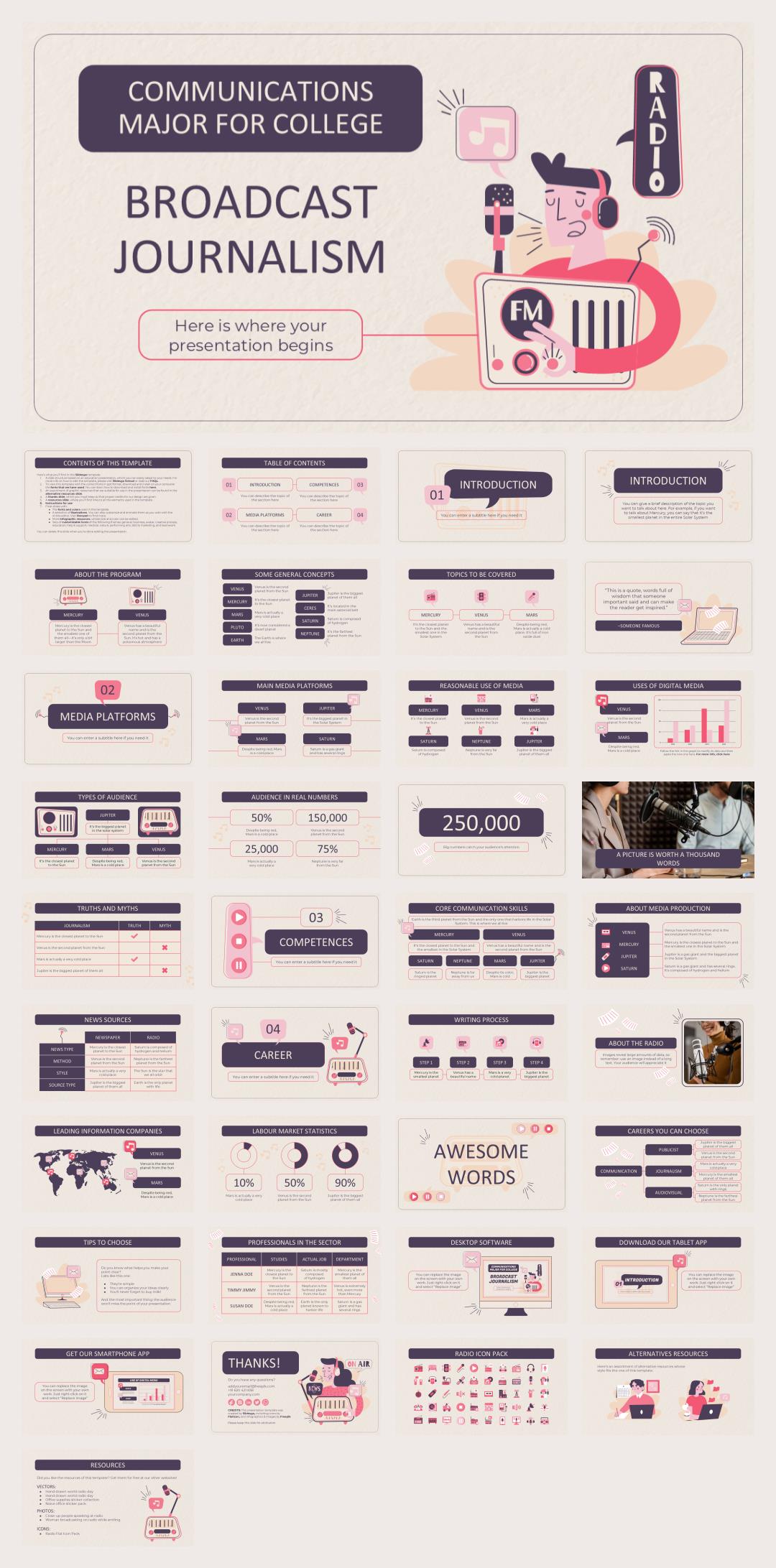 黑白简约卡通设计PPT模板