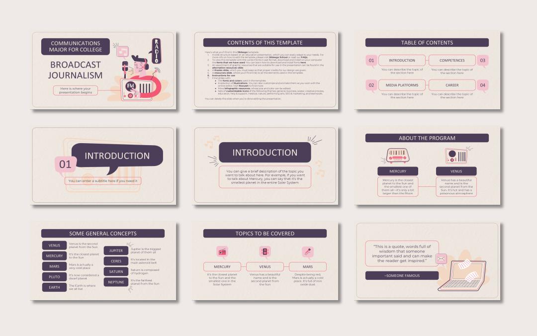 黑白简约卡通设计PPT模板