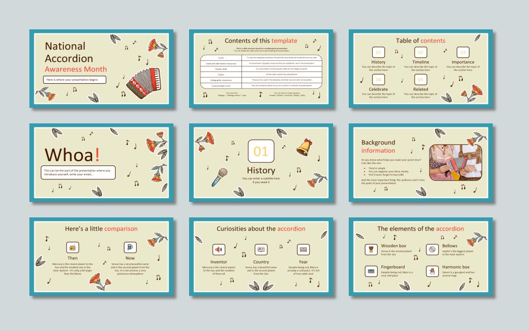 蓝色简约卡通设计PPT模板