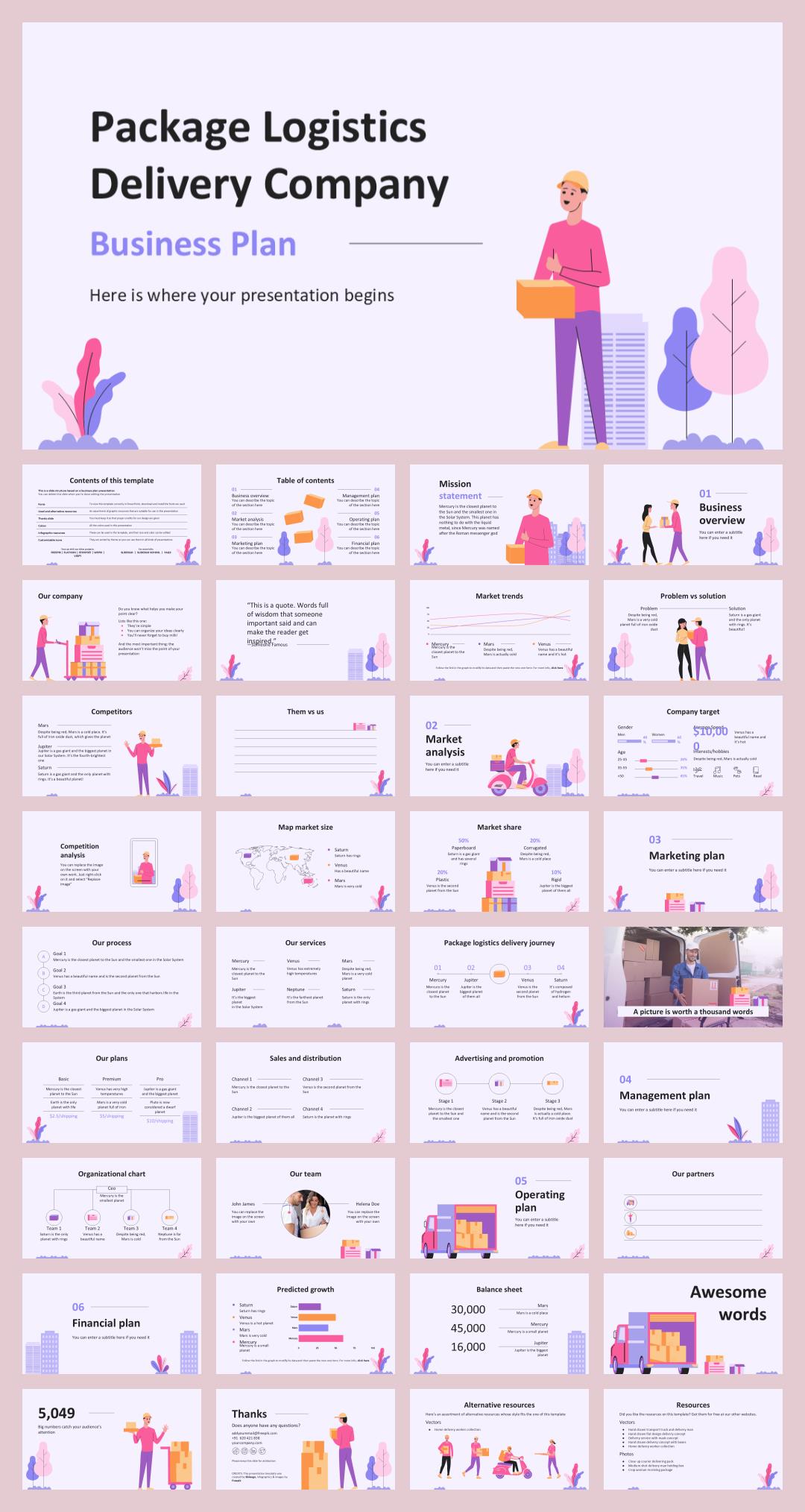 多彩卡通设计PPT模板