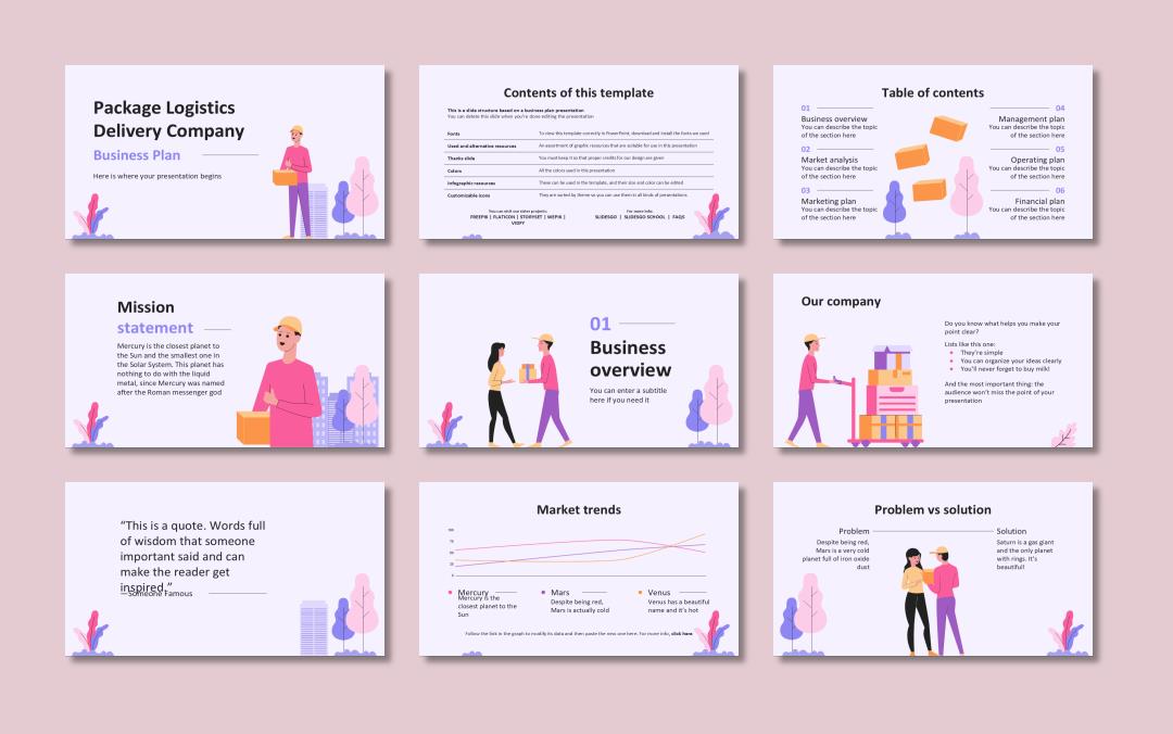 多彩卡通设计PPT模板