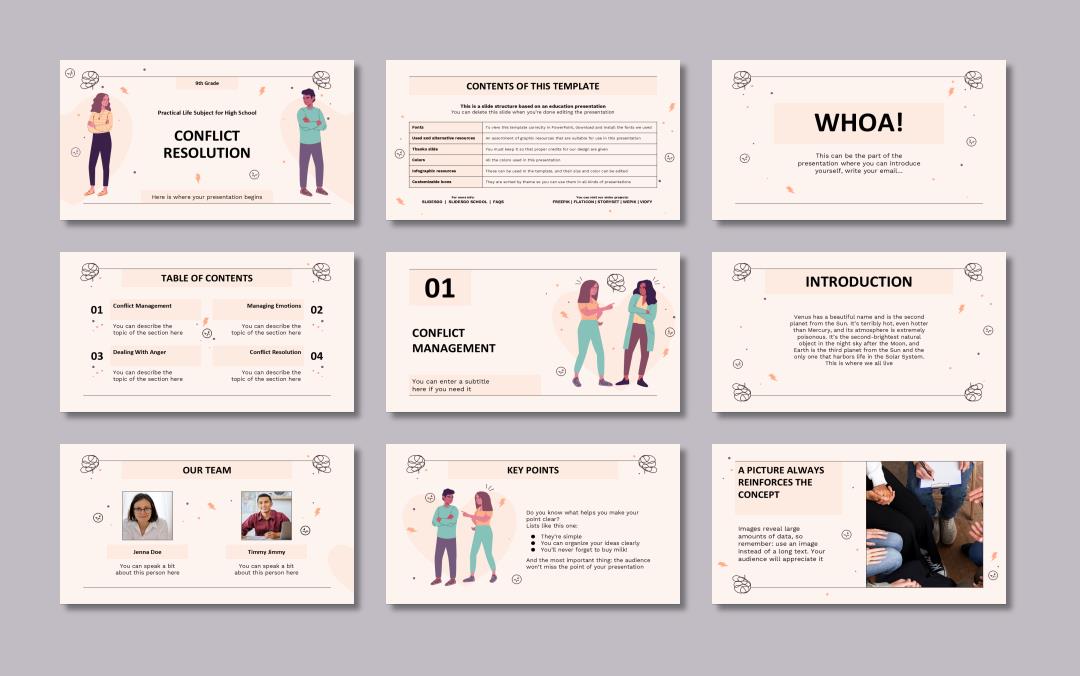 高品质卡通设计PPT模板