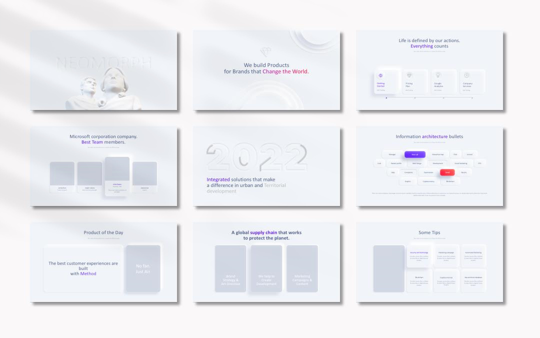 高质量新拟态风PPT模板.pptx