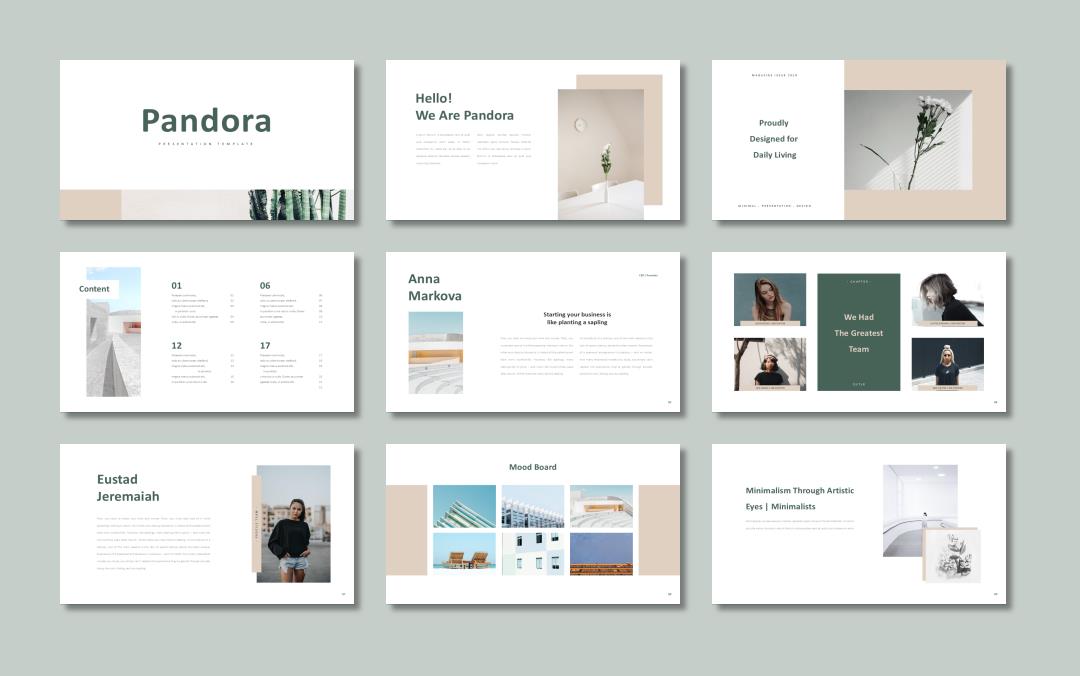 时尚简约清新文艺PPT模板