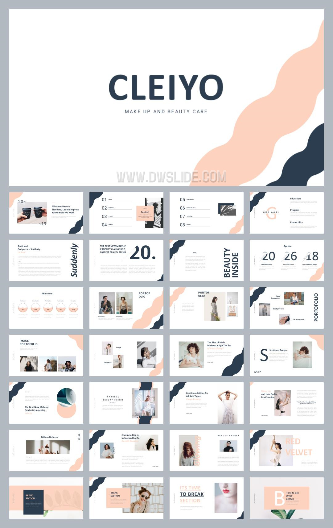 时尚简约清新文艺PPT模板